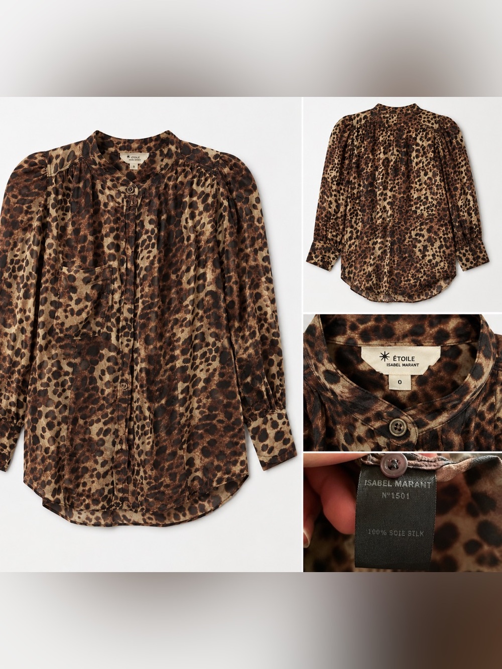 Isabel Marant Étoile Leopard Print Silk Blouse